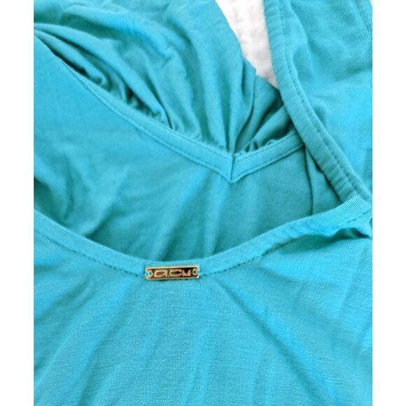 A. Che Swim Ruffled Tie Romper Cover Up Size M - Picture 4 of 7